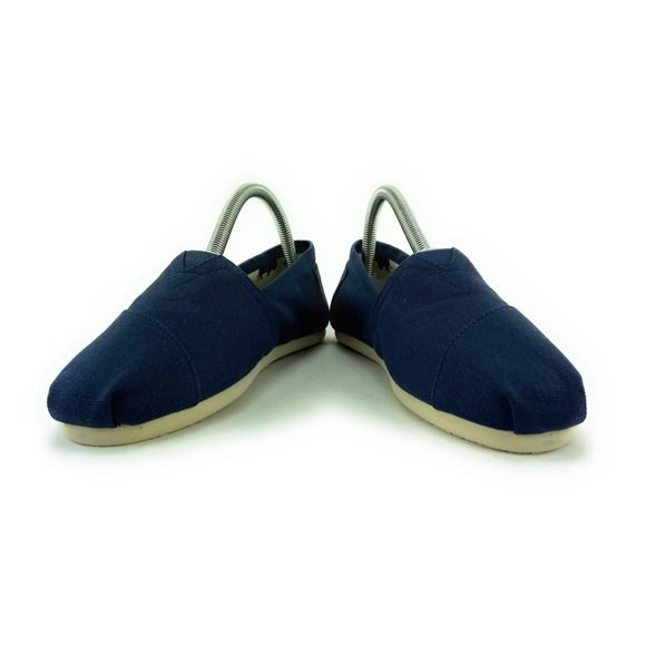 Toms Women's Alpargata Classic Navy Canvas Slip On Flat Shoes Sizes 6 - 11 M - Picture 7 of 8